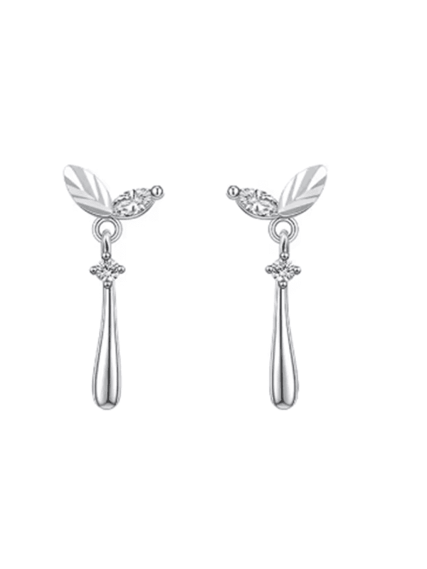 925 Silver Zircon Stud Earrings – Cute & Simple Sparkling Jewelry for Women
