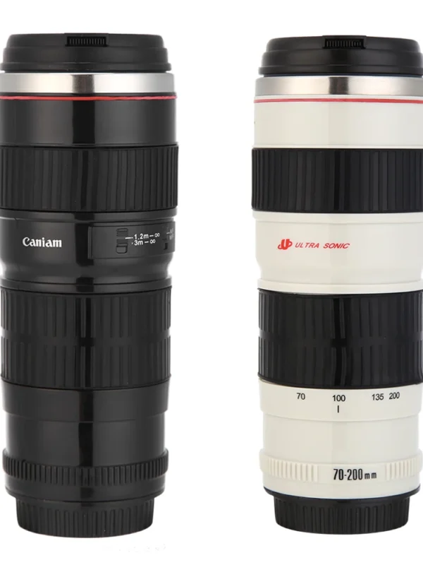 Camera Lens Shaped Stainless Steel Coffee Tea Mug