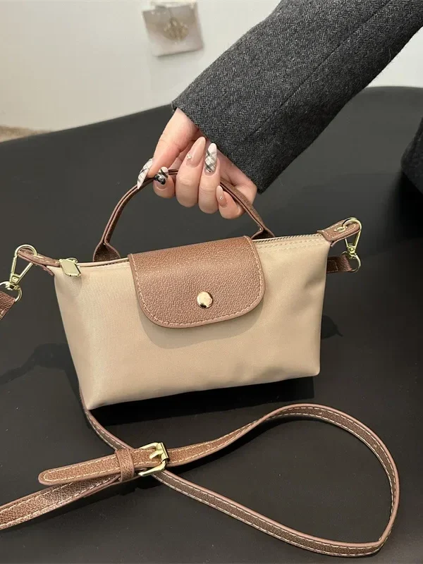 Dumpling Style Crossbody Bag – Color Block Casual Handbag with Phone Slot