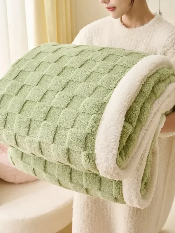 Double Thickened Blanket Pile Tapestry Winter Thickening Cover Blanket Sofa Multifunctional Blanket