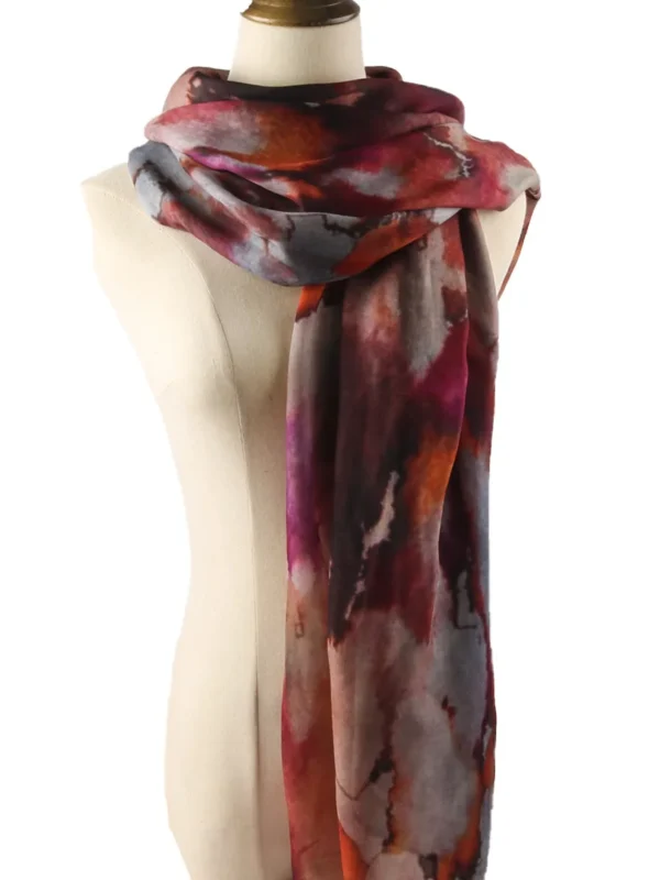 Watercolor Floral Modal Hijab – Lightweight Breathable Cotton-Blend Scarf for Muslim Women