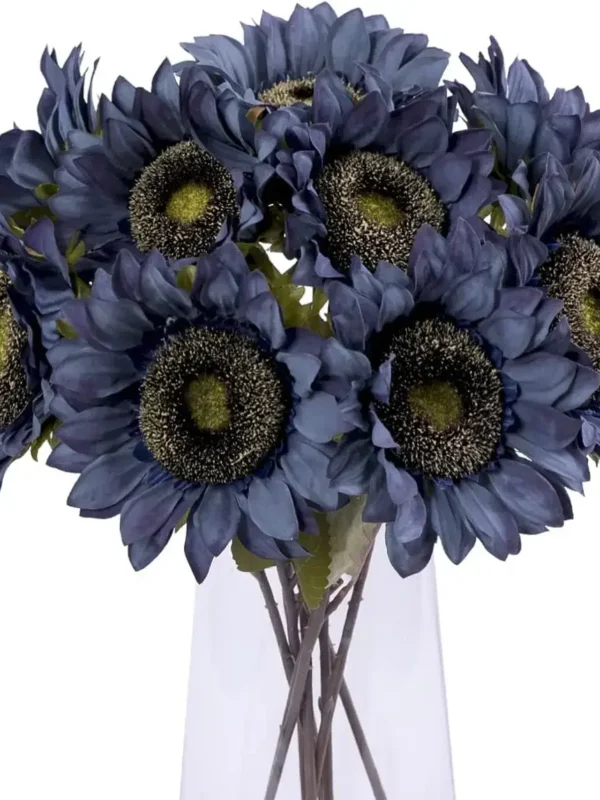 Vintage Artificial Sunflowers Flowers Faux Silk Bouquet