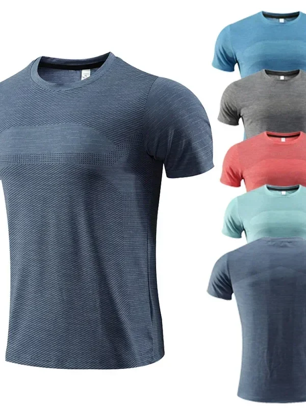 Multicolor Quick Dry Short Sleeve Sport T Shirt Gym Jerseys Fitness Shirt Trainer Running T-Shirt Men's Breathable Sportswear