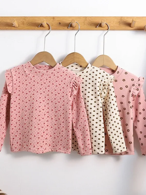 Baby Girls’ Floral T-Shirt – Soft Long Sleeve Autumn/Winter Top