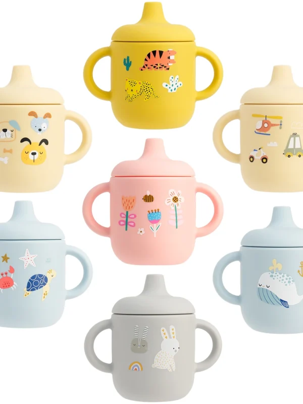 Cartoon Silicone Baby Training Cup – BPA-Free, Leak-Proof & Travel-Friendly