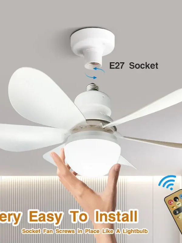 LED Dimmable Ceiling Fans with Remote Control 3