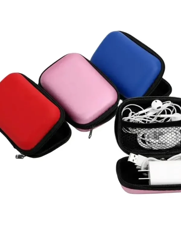 Travel Cable Organizer Bag – Portable Zipper Case for Electronics & Earphones