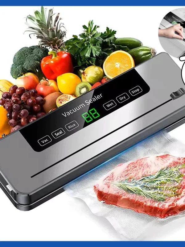 Vacuum Sealer Kitchen Food Storage Dry/Wet Food Vacuum Packing Machine