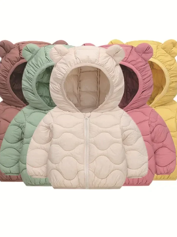 Kids' Lightweight Down Cotton Jacket | Solid Autumn & Winter Coat for Boys & Girls