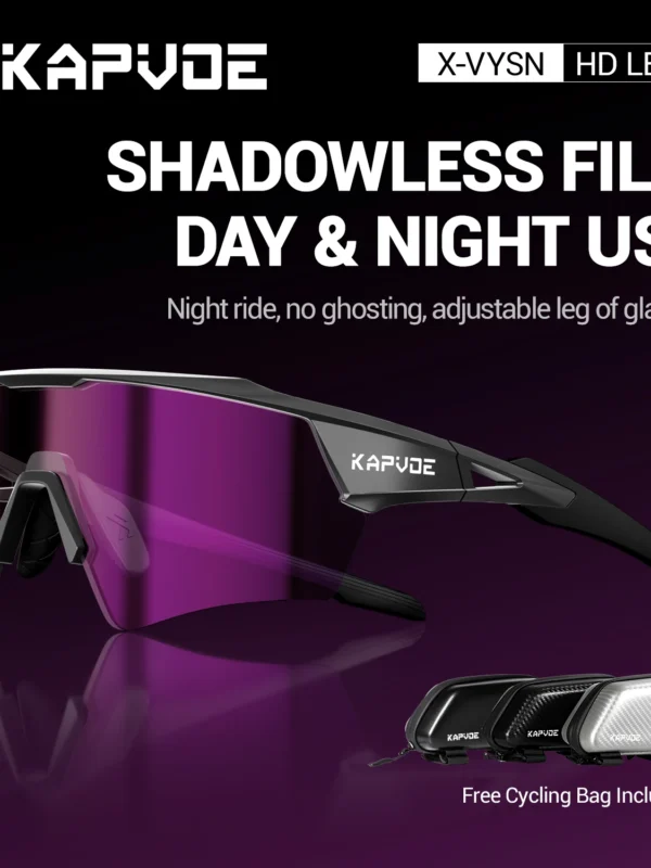 Kapvoe New Photochromic Cycling Sunglasses Men Women