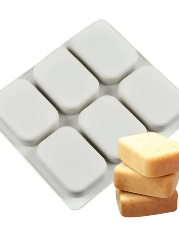 6/8 Holes Large Square Shape Silicone Soap