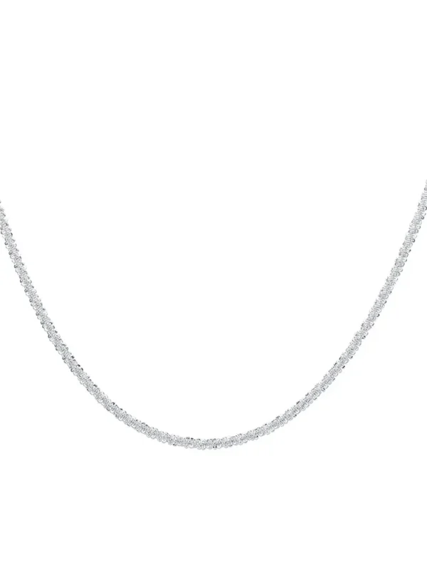 Silver Color Sparkling Necklace For Women Trendy Clavicle Chain Choker Girls Korean Wedding Party Jewelry Accessories