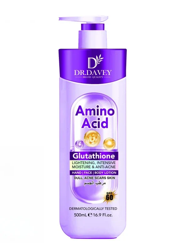 Dr. DAVEYGlutathione Body Lotion provides large capacity hydration and moisturization, leaving a refreshing and non greasy scent