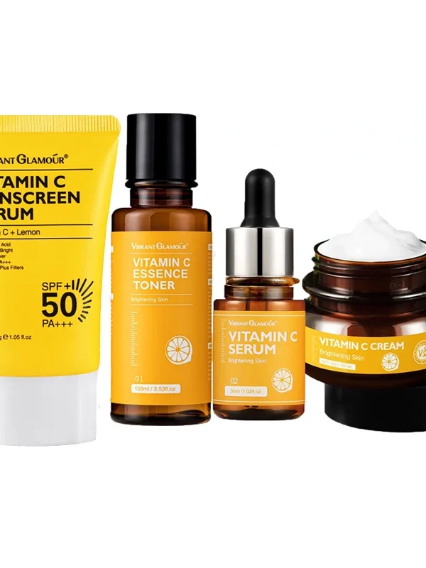 VIBRANT GLAMOUR Vitamin C Facial Toner+Face Cream+Facial Essence+Sunscreen