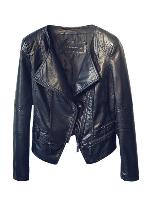 Ladies short locomotive leather women