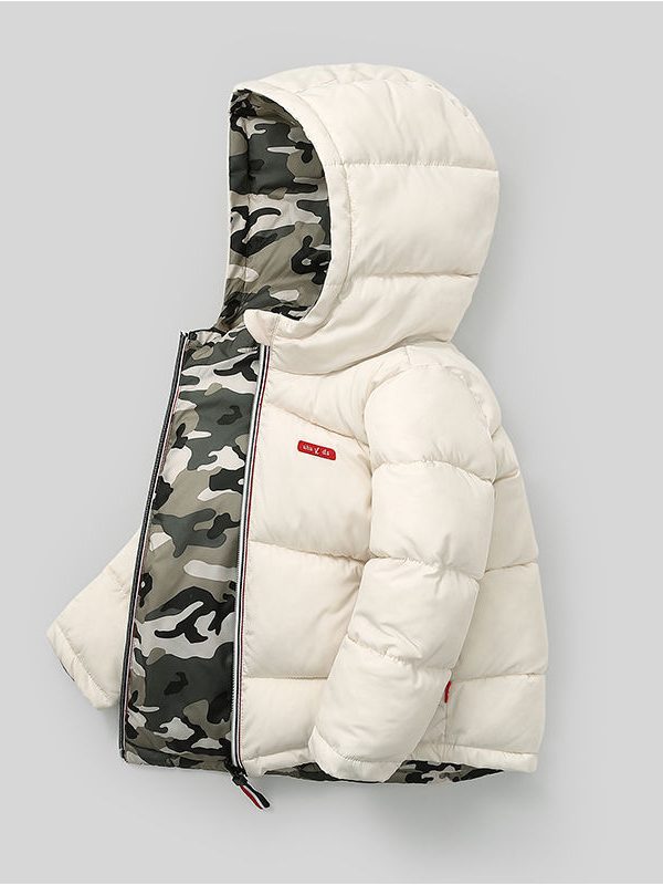 Middle And Small Children Wear Double-sided Padded Winter Jackets