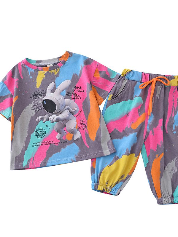 Children's Clothing, Boys, Summer Suits, Children, Boys, Sports, Foreign-style Clothes, Net Red Tide