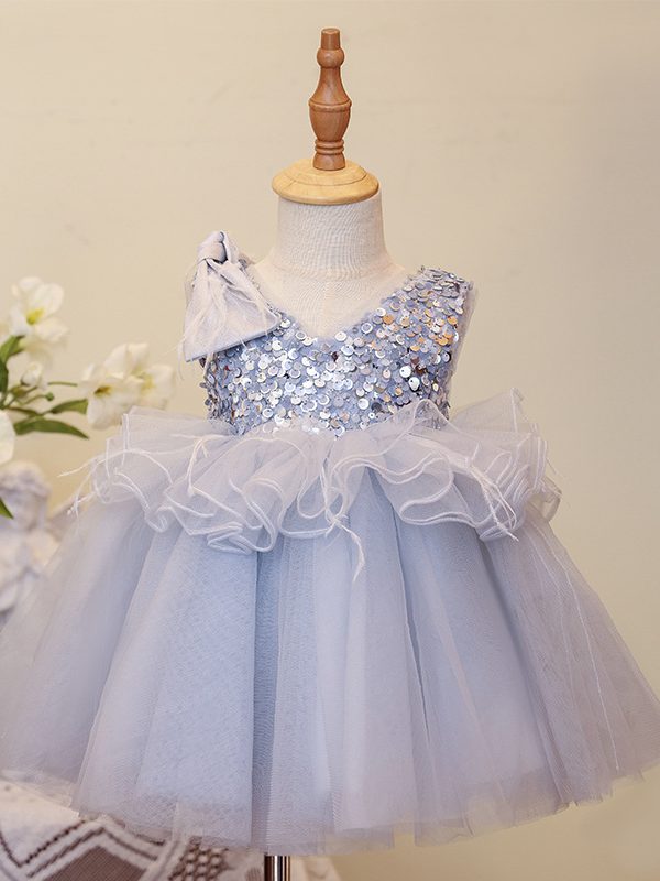 Little Host Flower Girl Princess Dress Girl Tulle Tutu Western Style
