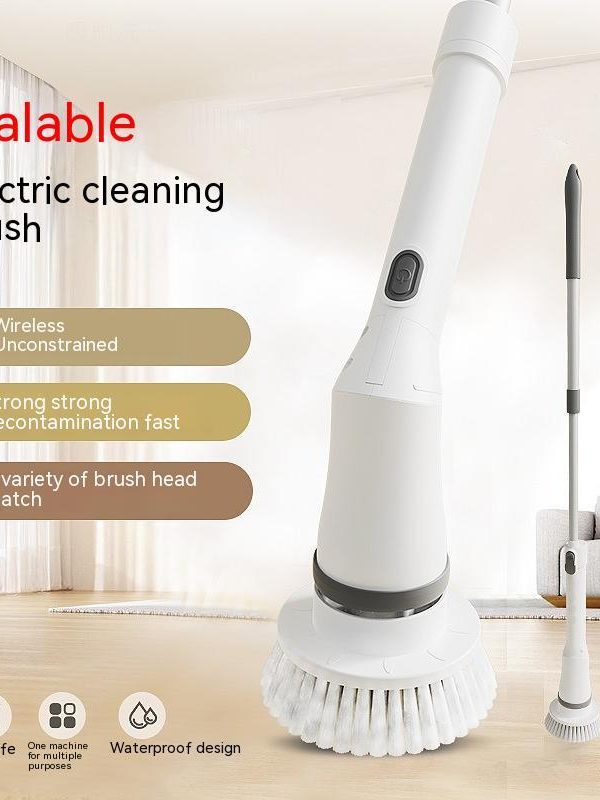 Electric Scrubber Cleaning Wall Long Handle Elbow Telescopic Multifunction Cleaning Brush