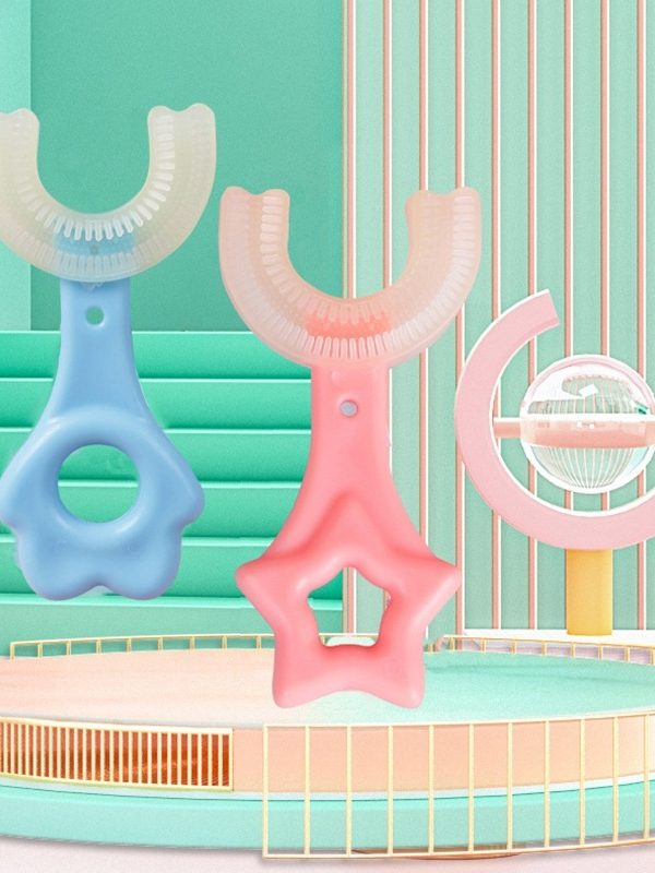 U-shaped Baby Toothbrush Children 360 Degree Teethers Soft Silicone Clean Brushing Kids Teeth Oral Care Cleaning Toothbrush