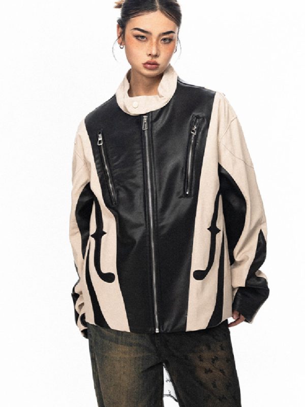 Heavy Industry Biker's Leather Jacket Men And Women