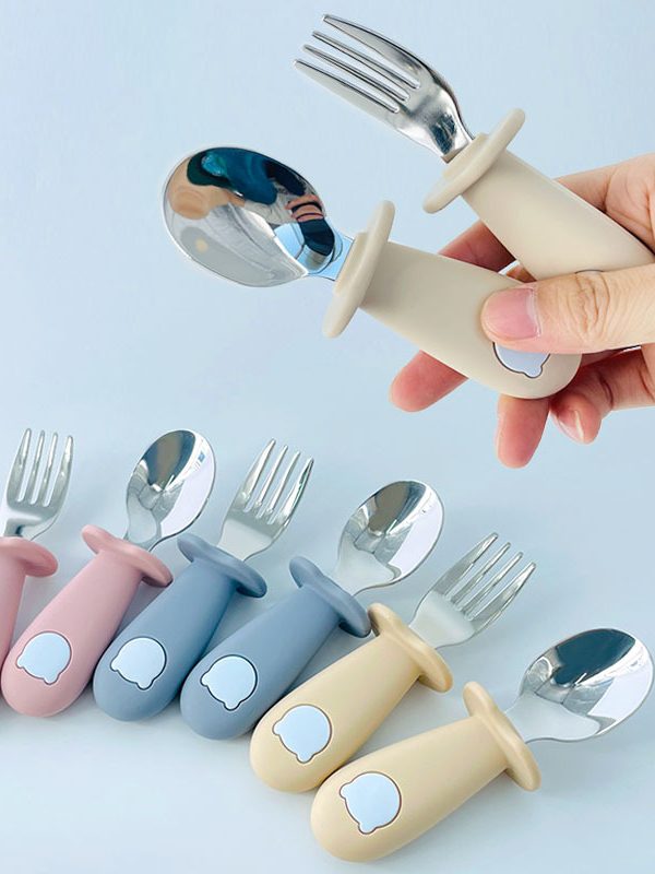 Cartoon Bear Silicone Baby Spoon Children's Tableware