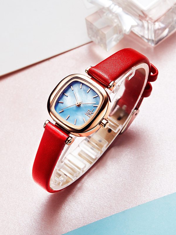 Square Waterproof Belt Quartz Women's Student Watch