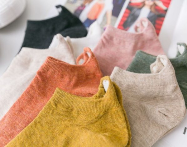 Heart embroidery sock sock casual cotton socks woman