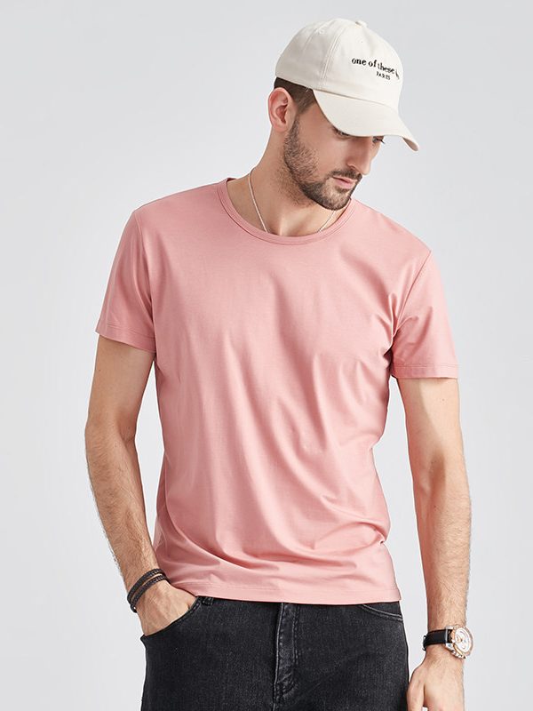 Modal Short Sleeve Men's T-Shirt Summer Slim and Quick-Drying