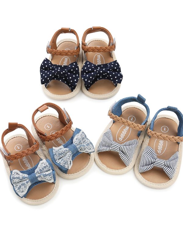 Lace Baby Toddler Cloth Sole Sandals