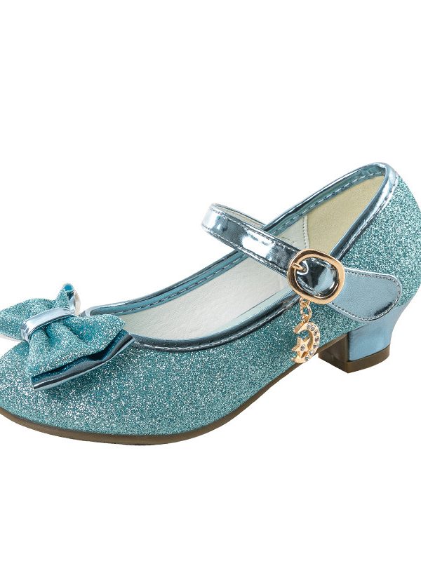Fashion Simple Girls Crystal Leather Shoes
