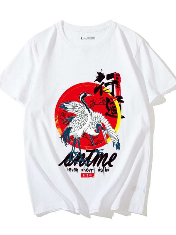Short sleeve tide loose print men's T-shirt