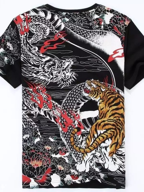 Embroidered tiger short sleeve