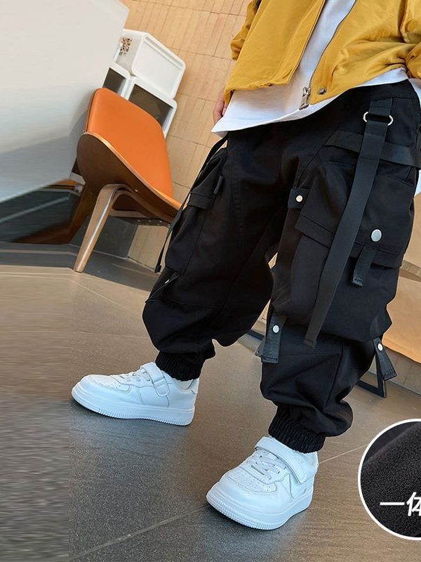 Costume Pants Western Style Work-leg Pants Trendy Handsome Boys And Older Children