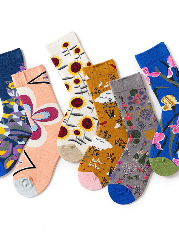 Creative Design Men's Middle Tube Socks Skateboard Street Couple Basketball Jk Socks