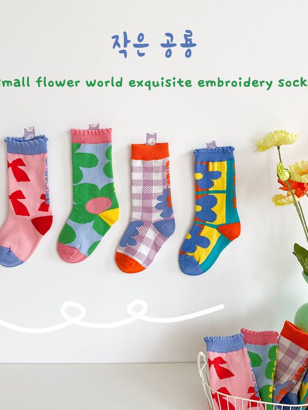 Color Block Tube Socks Cotton Baby Socks
