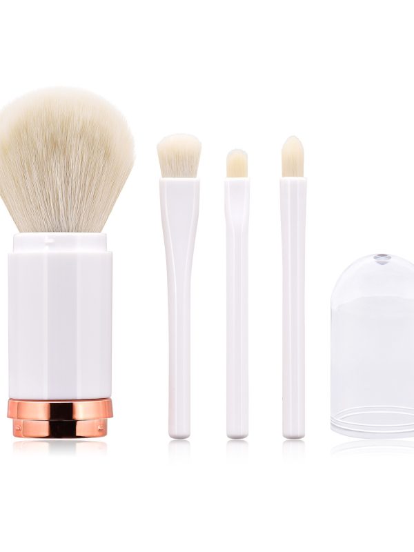 Retractable double head makeup brush