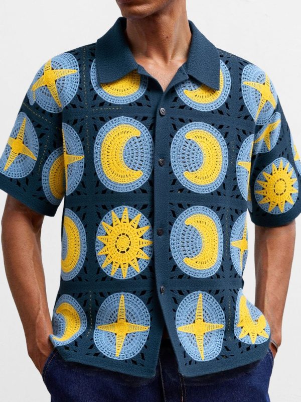 Men's Summer Short-sleeved Cardigan Sweater