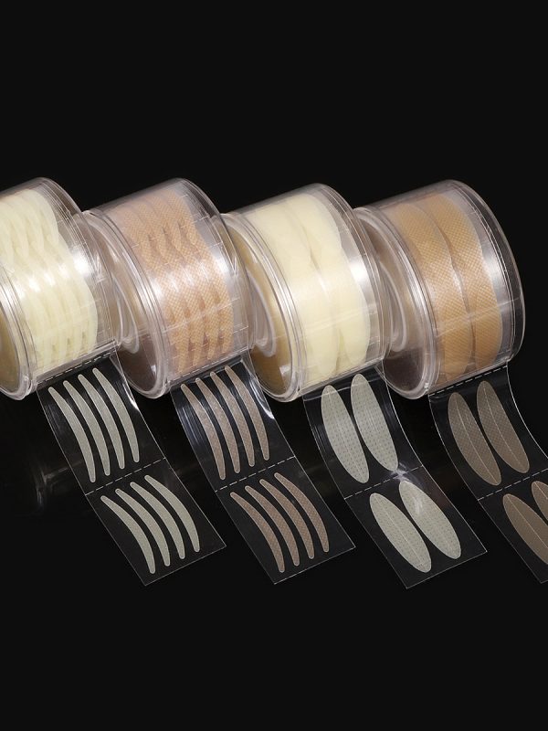 600pcs Makeup Clear Beige Stripe Big Eyes Decoration Invisible Strong Adhesive Double Fold Eyelid Sticker Eyes Cosmetic Tool