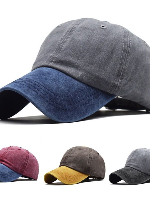 Pure Cotton Color Matching Sunshade Baseball Unisex Casual Sun Hat
