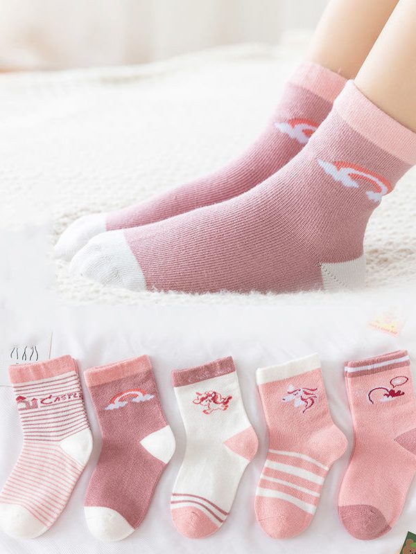 Cotton Children's Socks Medium Tube Dinosaur Thickened Baby Socks