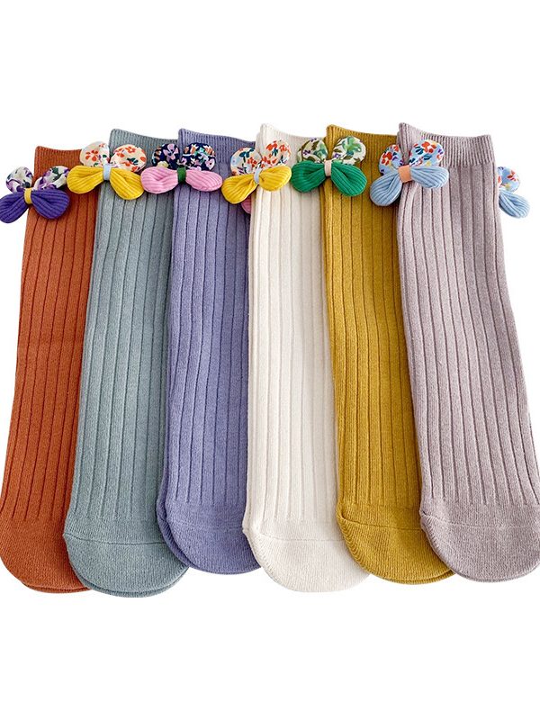 Children's Socks Bowknot Girls Straight Socks