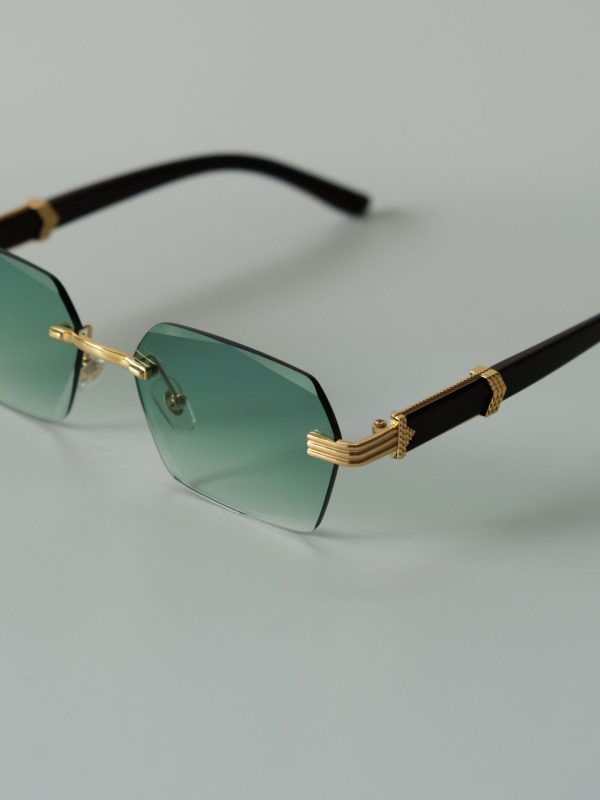 Fashion Square Rimless Trimming Glasses