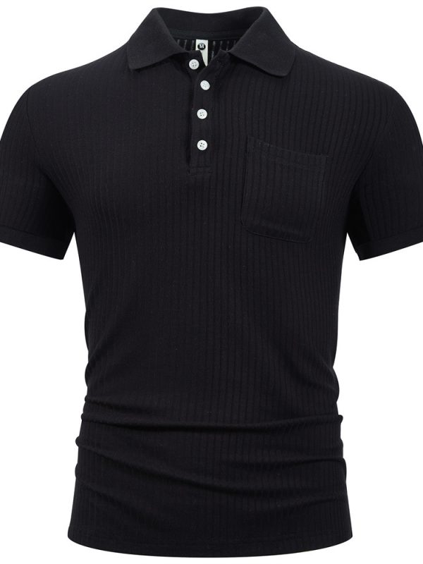 Men's Cotton Stripe Trendy Short Sleeve