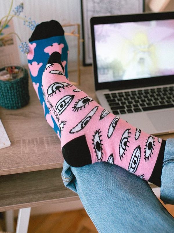 Cartoon Jacquard Sports Skate Socks