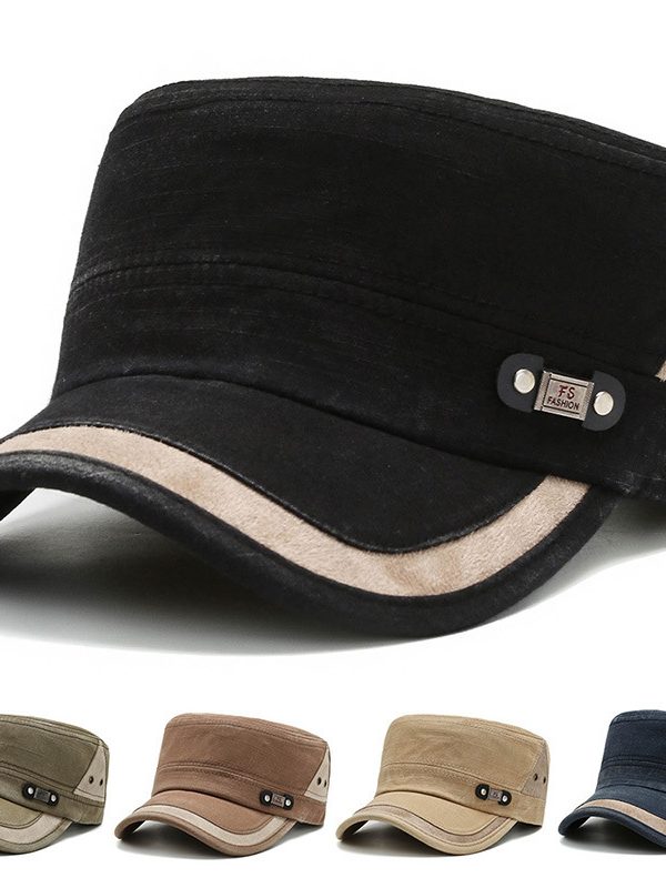 Casual Flat Hat Men's Youth Spring And Autumn Outdoor Casual Sun-proof Versatile Male Hat Short Brim