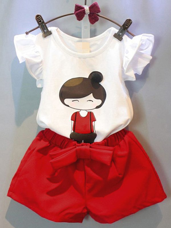 Girls' western style summer suit