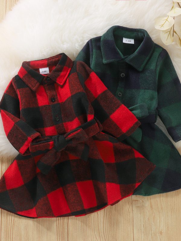 Black And Red Plaid Baby Dress