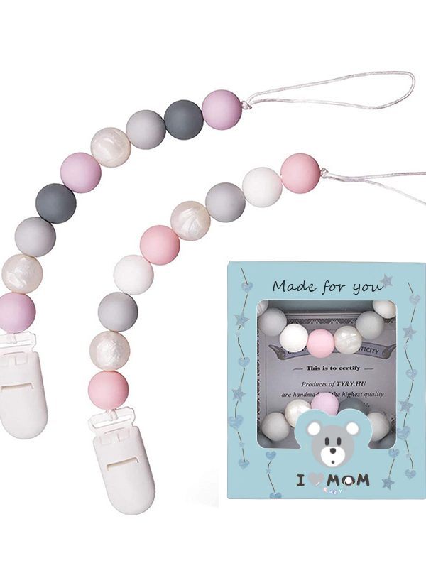 Baby Silicone Pacifier Chain, Baby Soothing Toys, Molars