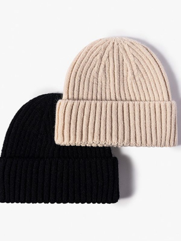 Knitted Cuff Short Fisherman Hat Mens Womens Winter Warm Beanie